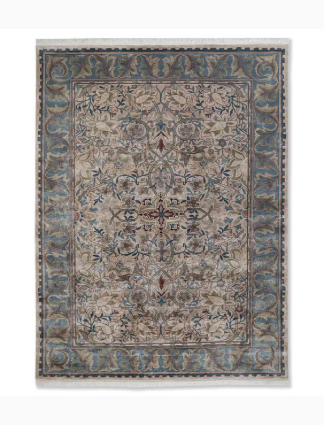 Rosewood Hand Knotted Silk Rug